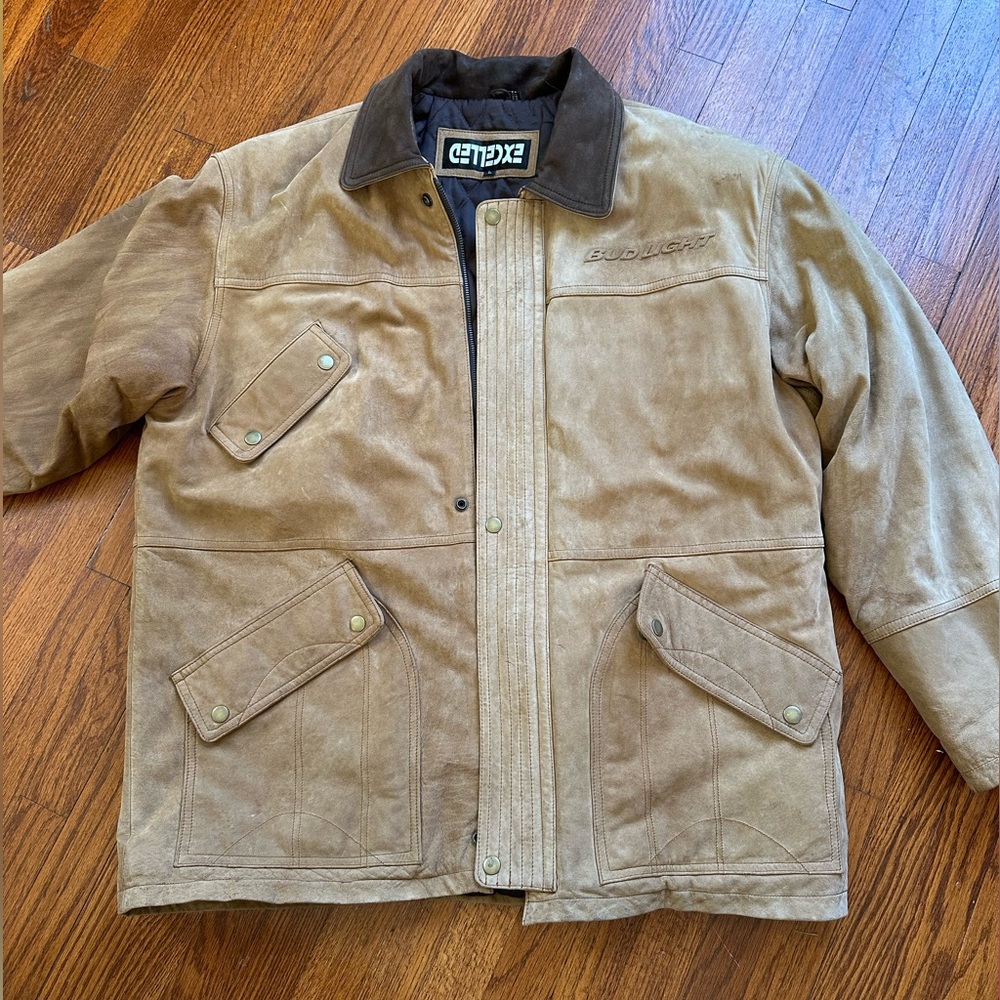 Insane Genuine Leather Bud Light Chore Coat